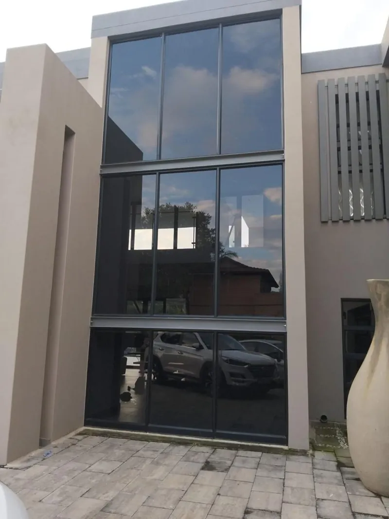 Three-storey commercial building in Johannesburg with Nanoshade dark solar window film for heat and UV protection